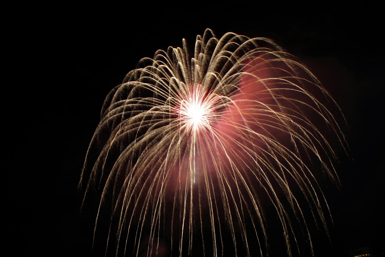 yellow and red fireworks