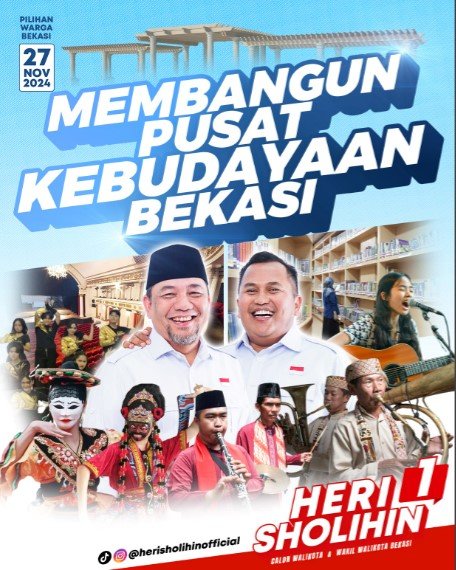 Heri Koswara dan Sholihin komitmen dalam pembangunan pusat kebudayaan di Bekasi.